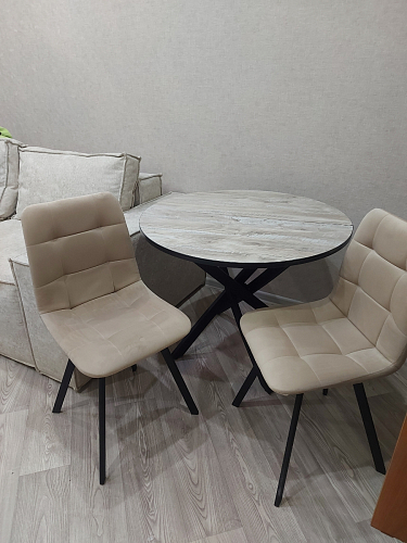 Стул на металлокаркасе Чилли синий / белый фото покупателя 1239