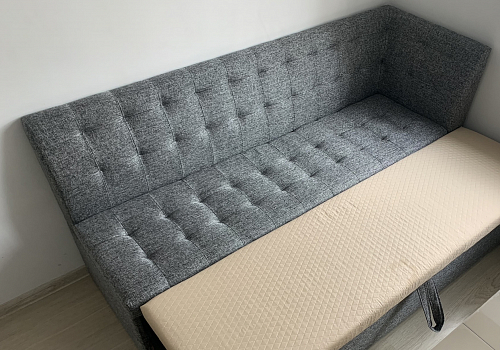 Кухонный диван Гарнет правый коричневый велюр фото покупателя 7