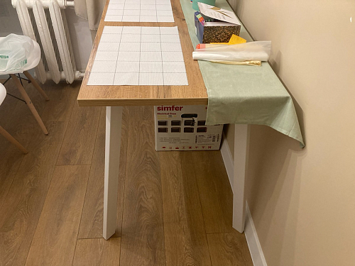 Стол Тринити Лофт 120 32 мм дуб галифакс табако / черный матовый фото покупателя 624