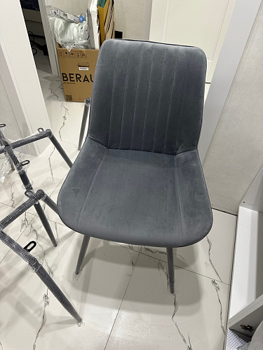 Стул на металлокаркасе Седа 360 К латте (velutto 08) / белый фото покупателя 136