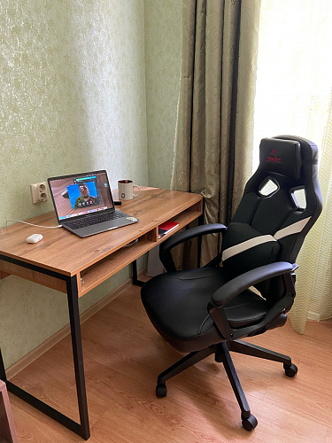 Письменный стол Леон Лофт дуб делано светлый / белый матовый фото покупателя 148