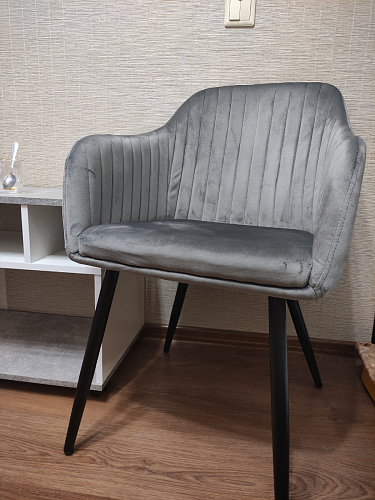 Стул на металлокаркасе Slam dark beige фото покупателя 71