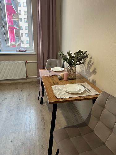 Стол Тринити Лофт 120 32 мм дуб галифакс табако / черный матовый фото покупателя 372