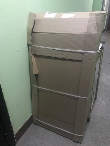 Стеклянный стол Фостер 120(160)х120х76 белый мрамор / черный фото покупателя 15