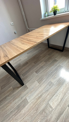 Стол раскладной Лота Лофт 120 25 мм юта / черный матовый фото покупателя 111