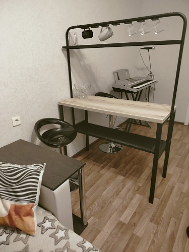 Барный стол Сари 120х50х171 дпк графит / черный фото покупателя 17