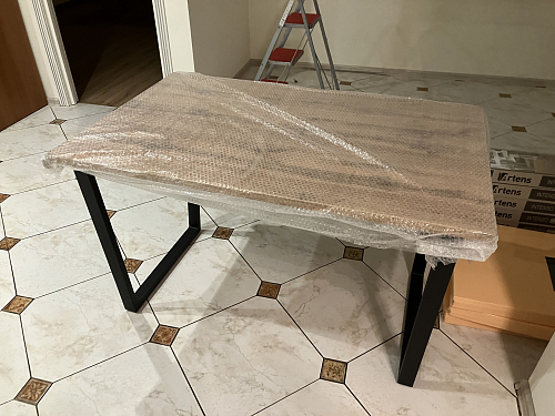 Деревянный стол Лота Лофт 120x75 дуб крафт табачный / черный матовый фото покупателя 926