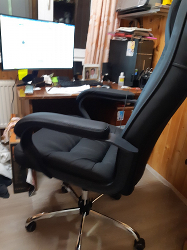 Компьютерное кресло хром CH9944 черный / экокожа фото покупателя 2