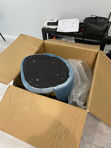 Стул на металлокаркасе Dodo blue фото покупателя 142