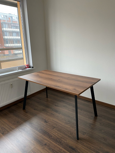 Стол Тринити Лофт 120 32 мм бетон / черный матовый фото покупателя 81