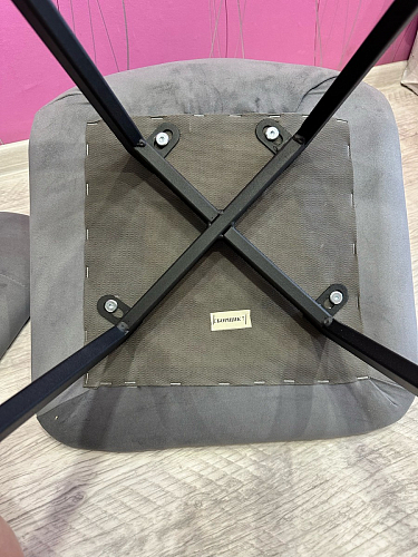 Стул на металлокаркасе Чилли синяя ткань / белый фото покупателя 1420