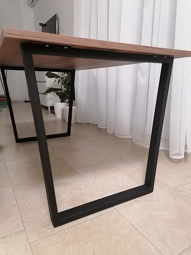 Деревянный стол Лота Лофт 140х80 черный матовый / бетон светлый фото покупателя 240