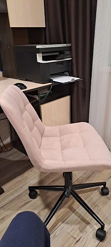 Компьютерное кресло Честер темно-серый велюр velutto 32 / белый фото покупателя 42