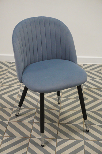 Стул на металлокаркасе Gabi dark beige / black / silver из шоурума 8