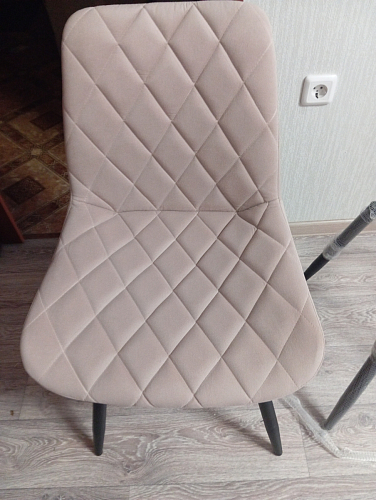 Комплект из "МР Стул Баодин К б/к латте (velutto 08) / черный каркас , 4 шт" фото покупателя 13