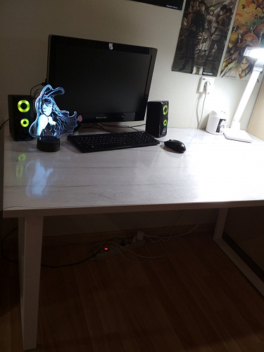 Деревянный стол Лота Лофт 120х75 белый матовый / дуб крафт золотой фото покупателя 400