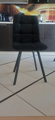 Стул на металлокаркасе Чилли К темно-серый (velutto 32) / черный фото покупателя 333