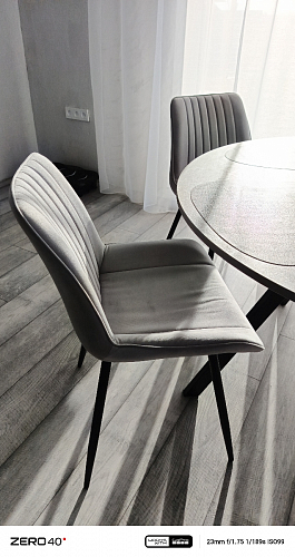 Стул на металлокаркасе Седа 360 К латте (velutto 08) / белый фото покупателя 343