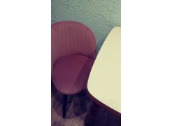 Стул на металлокаркасе Gabi 1 бежевый / черный с серебряными наконечниками фото покупателя 165