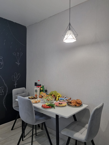 Стул на металлокаркасе Чилли синяя ткань / белый фото покупателя 907