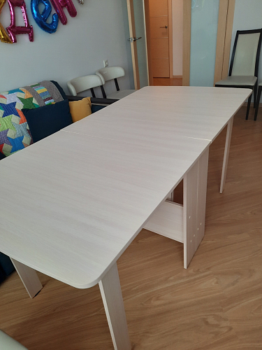 Стол обеденный раздвижной СтК7 дуб молочный фото покупателя 79