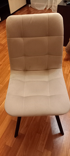 Стул на металлокаркасе Чилли бежевый / белый каркас фото покупателя 1400