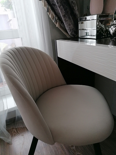 Стул на металлокаркасе Gabi 1 light purple / black / gold фото покупателя 344