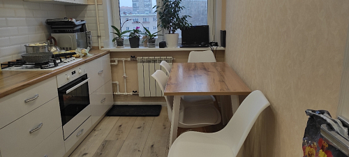 Стол Тринити Лофт 120 32 мм бетон / черный матовый фото покупателя 684