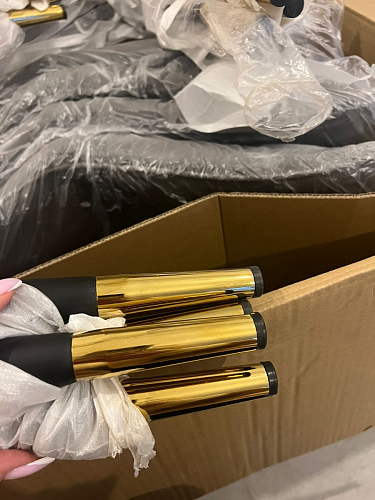 Стул на металлокаркасе Seda 1 latte / black / gold фото покупателя 55