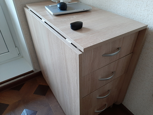 Стол-книжка Глория 606 М с ящиками дуб сонома фото покупателя 48