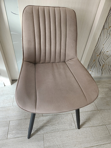 Стул на металлокаркасе Седа 360 К латте (velutto 08) / белый фото покупателя 334