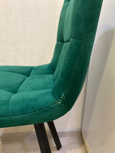 Стул на металлокаркасе Чилли зеленый / черный фото покупателя 795