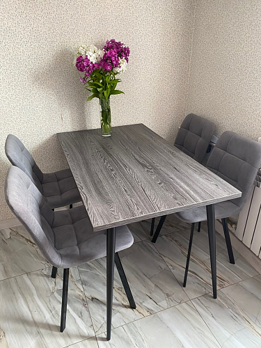 Стул на металлокаркасе Чилли К черный / зеленый фото покупателя 372