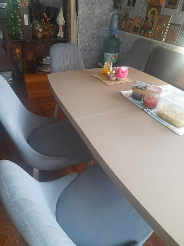 Стул на металлокаркасе Kora dark gray / black фото покупателя 450