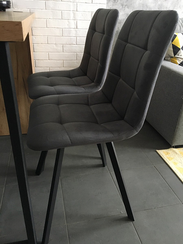 Стул Чилли 2 темно-серый  / черный фото покупателя 996