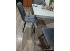 Стул на металлокаркасе Чилли светло-серый / черный фото покупателя 534