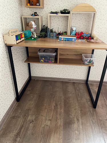 Письменный стол Клер Лофт дуб делано светлый / белый матовый фото покупателя 58