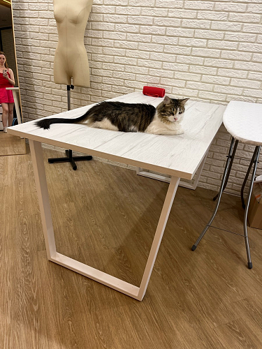 Стол Лота Лофт 140 25 мм черный матовый / бетон фото покупателя 907