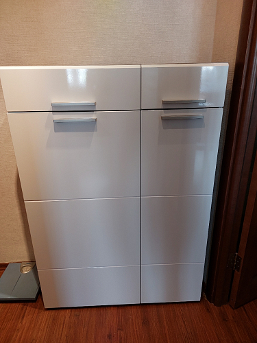 Комод Лайн 13.121 дуб серый craft K 002 PW / белый глянец пвх фото покупателя 6