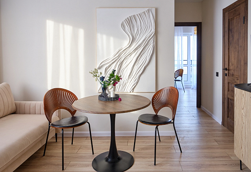 Стол Тулип 90х73 дуб вотан / белый фото покупателя 104