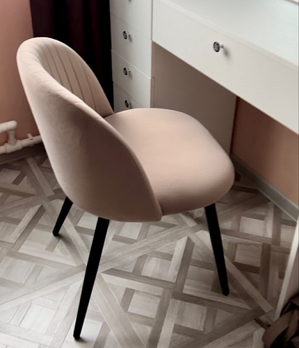 Стул на металлокаркасе Gabi 1 beige / black фото покупателя 679