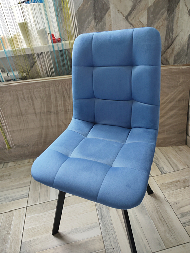 Стул на металлокаркасе Чилли синий / белый фото покупателя 969