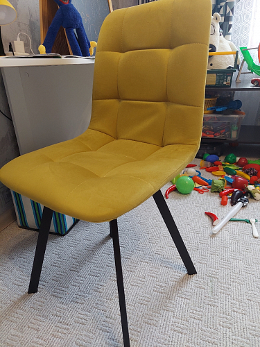 Стул на металлокаркасе Чилли черный / зеленый фото покупателя 1197