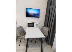 Деревянный стол Барон О 200 х 90 черная пленка шагрень / белый фото покупателя 3