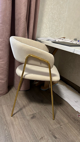 Стул на металлокаркасе Kamelia green / gold фото покупателя 62