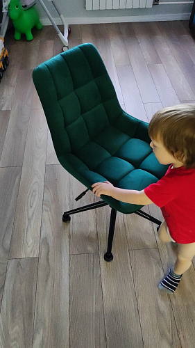 Компьютерное кресло Честер черный / зеленый фото покупателя 11