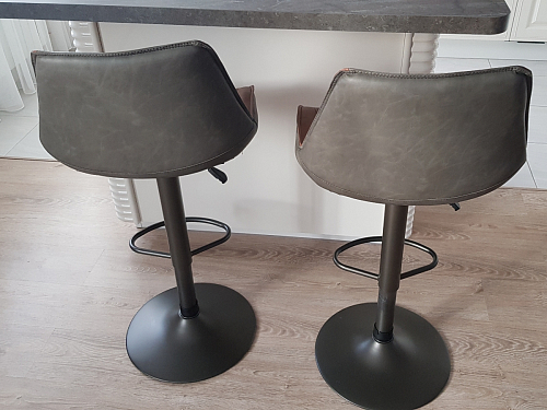 Барный стул Kozi серый / коричневый фото покупателя 2