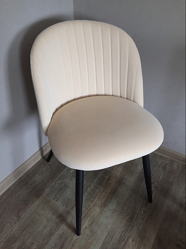 Стул на металлокаркасе Gabi dark beige / black / silver фото покупателя 979