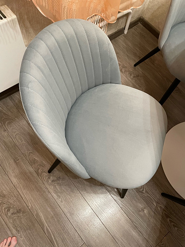 Стул на металлокаркасе Gabi dark beige / black / silver фото покупателя 907