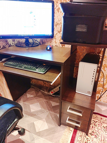 Стол компьютерный Джаз-24 правый венге фото покупателя 65